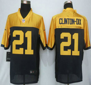 Men's Green Bay Packers #21 Ha Ha Clinton-Dix Navy Blue With Gold NFL Nike Limited Jersey