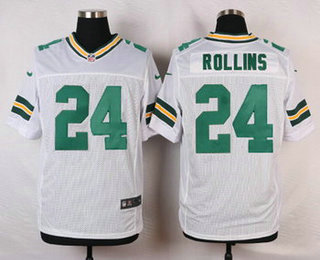Men's Green Bay Packers #24 Quinten Rollins White Road NFL Nike Elite Jersey