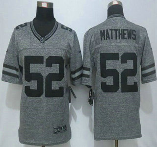 Men's Green Bay Packers #52 Clay Matthews Nike Gray Gridiron 2015 NFL Gray Limited Jersey