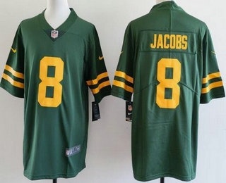 Men's Green Bay Packers #8 Josh Jacobs Limited Green Alternate Vapor Jersey