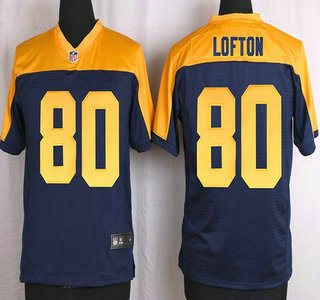 Men's Green Bay Packers #80 James Lofton Navy Blue With Gold Retired Player NFL Nike Elite Jersey
