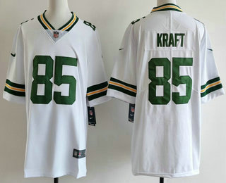 Men's Green Bay Packers #85 Tucker Kraft Limited White Vapor Jersey
