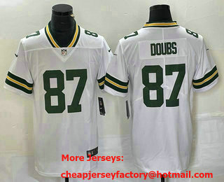 Men's Green Bay Packers #87 Romeo Doubs White 2022 Vapor Untouchable Stitched Nike Limited Jersey
