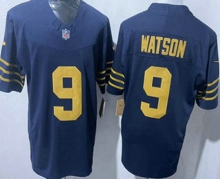 Men's Green Bay Packers #9 Christian Watson Limited Navy FUSE Vapor Jersey