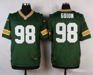 Men's Green Bay Packers #98 Letroy Guion Green Team Color NFL Nike Elite Jersey
