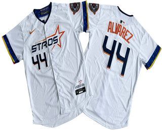 Men's Houston Astros #44 Yordan Alvarez White 2025 City Connect Limited Stitched Jersey