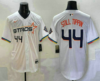 Men's Houston Astros #44 Yordan Alvarez White 2025 City Connect Limited Stitched Jersey