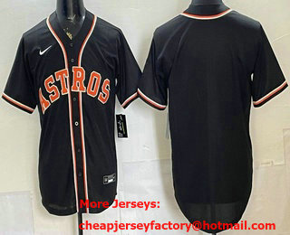 Men's Houston Astros Blank 2026 Black Fashion Cool Base Jersey
