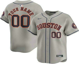 Men's Houston Astros Customized Gray Limited Jersey