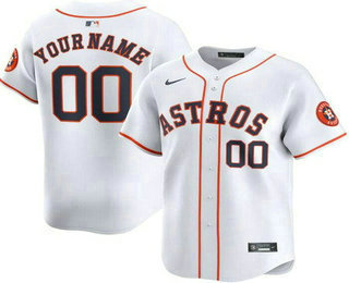 Men's Houston Astros Customized White Limited Jersey