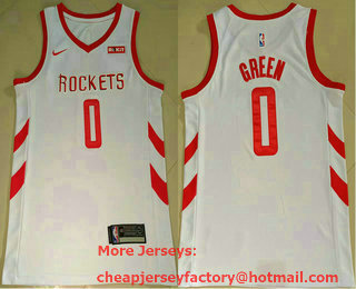 Men's Houston Rockets #0 Jalen Green New White 2018 Nike Swingman ROKiT Stitched NBA Jersey