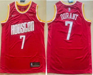 Men's Houston Rockets #7 Kevin Durant Red Classic Swingman Jersey