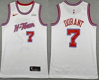 Men's Houston Rockets #7 Kevin Durant White 2025 City Swingman Jersey