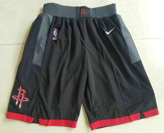 Men's Houston Rockets New Black 2017-2018 Nike Swingman Stitched NBA Shorts
