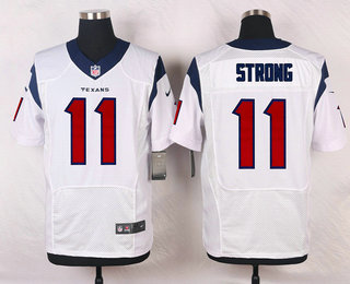 Men's Houston Texans #11 Jaelen Strong Nike White Elite Jersey