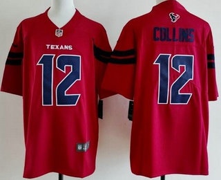 Men's Houston Texans #12 Nico Collins Limited Red Vapor Jersey