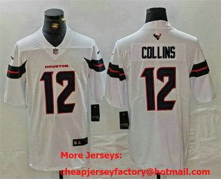 Men's Houston Texans #12 Nico Collins White Vapor Untouchable Stitched Jersey