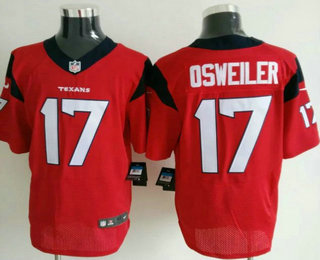 Men's Houston Texans #17 Brock Osweiler Red Alternate NFL Nike Elite Jersey