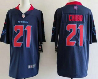 Men's Houston Texans #21 Nick Chubb Limited Navy Alternate Vapor Jersey