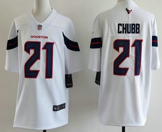 Men's Houston Texans #21 Nick Chubb Limited White Vapor Jersey