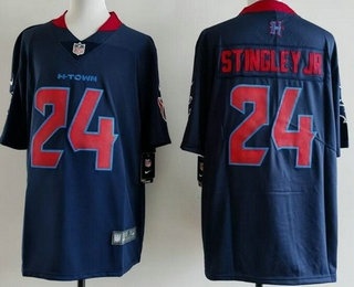 Men's Houston Texans #24 Derek Stingley Jr Limited Navy Alternate Vapor Jersey