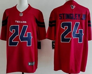 Men's Houston Texans #24 Derek Stingley Jr Limited Red Vapor Jersey