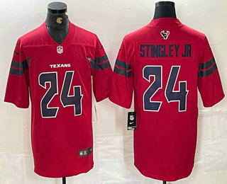 Men's Houston Texans #24 Derek Stingley Jr Red Limited Red Vapor Jersey