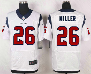 Men's Houston Texans #26 Lamar Miller White Road NFL Nike Elite Jersey