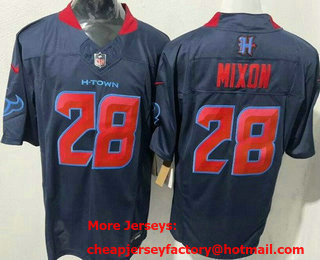 Men's Houston Texans #28 Joe Mixon Limited Navy Alternate FUSE Vapor Jersey