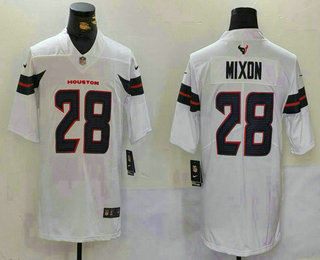 Men's Houston Texans #28 Joe Mixon White Vapor Untouchable Stitched Jersey