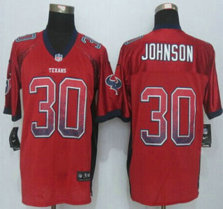 Men's Houston Texans #30 Kevin Johnson Nike Drift Fashion Red Elite Jersey