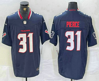 Men's Houston Texans #31 Dameon Pierce Limited Navy FUSE Vapor Jersey