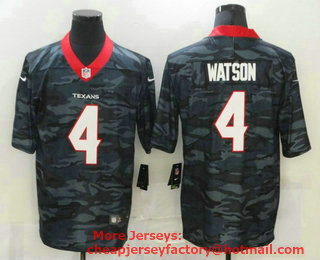 Men's Houston Texans #4 Deshaun Watson 2020 Camo Limited Stitched Nike NFL Jersey