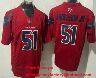 Men's Houston Texans #51 Will Anderson Jr Limited Red FUSE Vapor Jersey