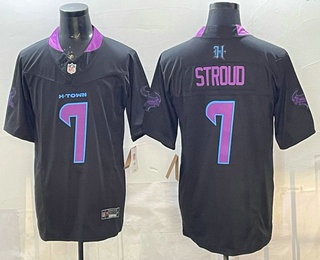 Men's Houston Texans #7 CJ Stroud Limited Black FUSE Vapor Jersey
