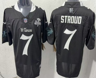 Men's Houston Texans #7 CJ Stroud Limited Black Screwstan FUSE Vapor Jersey