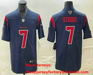 Men's Houston Texans #7 CJ Stroud Navy Blue New 2019 Color Rush Stitched NFL Nike Limited Jersey