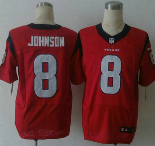 Men's Houston Texans #8 Will Johnson Nike Red Elite Jersey