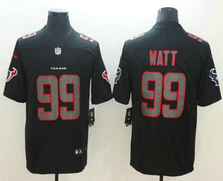 Men's Houston Texans #99 J.J. Watt Black 2018 Fashion Impact Black Color Rush Stitched NFL Nike Limited Jersey