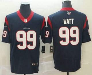 Men's Houston Texans #99 J.J. Watt Navy Blue NEW 2019 Vapor Untouchable Stitched NFL Nike Limited Jersey