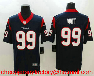 Men's Houston Texans #99 J.J. Watt Navy Blue 2017 Vapor Untouchable Stitched NFL Nike Limited Jersey