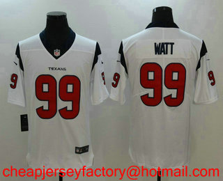 Men's Houston Texans #99 J.J. Watt White 2017 Vapor Untouchable Stitched NFL Nike Limited Jersey