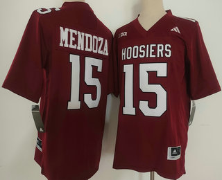 Men's Indiana Hoosiers #15 Fernando Mendoza Red Alternate College Football Jersey