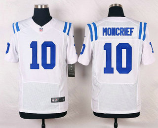 Men's Indianapolis Colts #10 Donte Moncrief White Road NFL Nike Elite Jersey