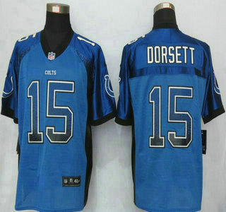 Men's Indianapolis Colts #15 Phillip Dorsett Nike Drift Fashion Blue Elite Jersey