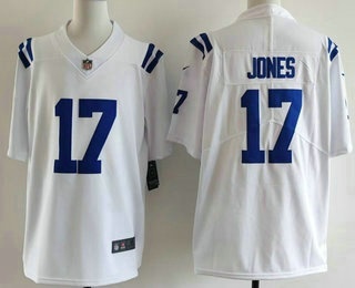 Men's Indianapolis Colts #17 Daniel Jones Limited White Vapor Jersey