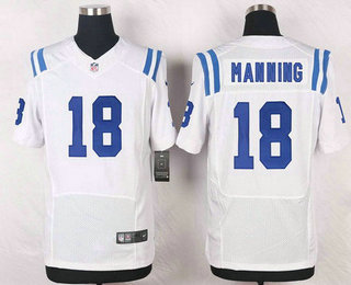 Men's Indianapolis Colts #18 Peyton Manning White Retired Player NFL Nike Elite Jersey