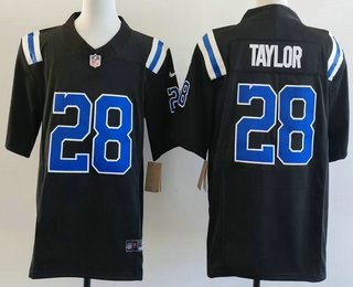 Men's Indianapolis Colts #28 Jonathan Taylor Limited Black FUSE Vapor Jersey