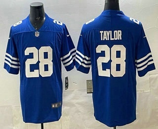 Men's Indianapolis Colts #28 Jonathan Taylor Limited Blue Vapor Jersey