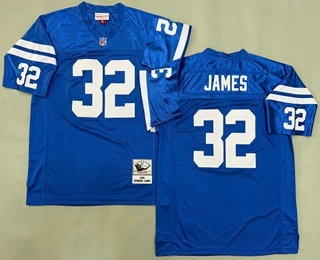 Men's Indianapolis Colts #32 Edgerrin James Blue 1999 Throwback Jersey
